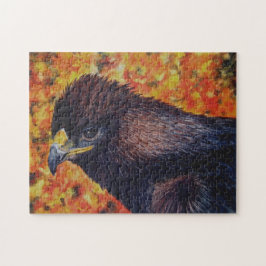 Goldenes Eagle mit Haltungspuzzlespiel Puzzle
