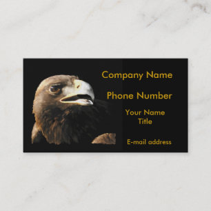 Goldenes Eagle-Porträt Visitenkarte