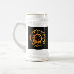 Goldenes einzigartiges Mandala-Design-95747 Bierglas
