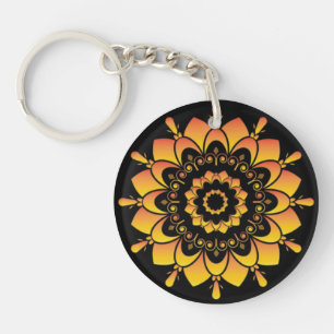 Goldenes einzigartiges Mandala-Design-95748 Schlüsselanhänger