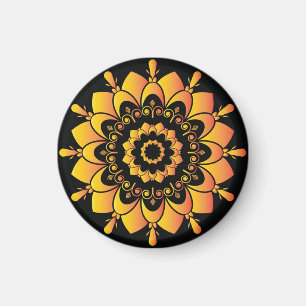 Goldenes einzigartiges Mandala-Design Magnet
