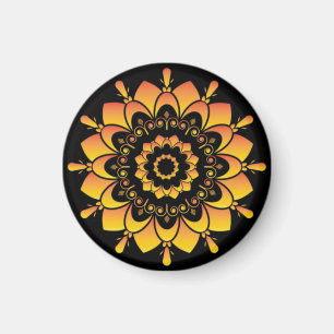 Goldenes einzigartiges Mandala-Design Magnet