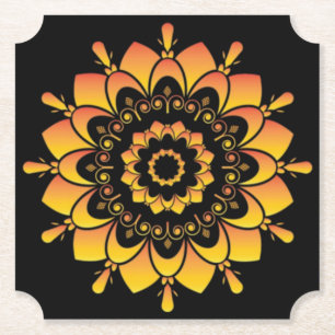Goldenes einzigartiges Mandala-Design Untersetzer