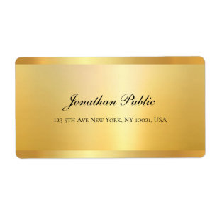 Goldenes Elegantes Handgeschriebenes Namensschild
