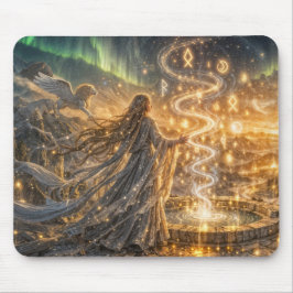 Goldenes Elfen-Fantasy-Licht – Impressionistische  Mousepad