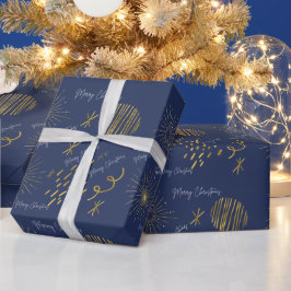 Goldenes Erröten und Weihnachtsgebäck Geschenkpapier