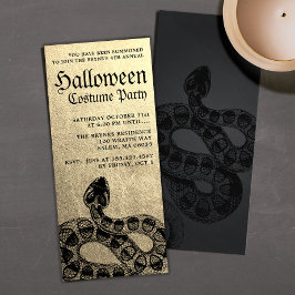 Goldenes erwachsenes Halloween-Party Einladung