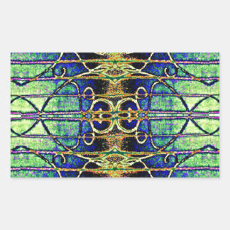 Goldenes Etching Rechteckiger Aufkleber