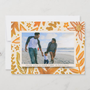 Goldenes festes botanisches Foto Weihnachten