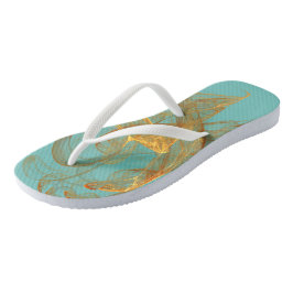 Goldenes Feuer Flip Flops