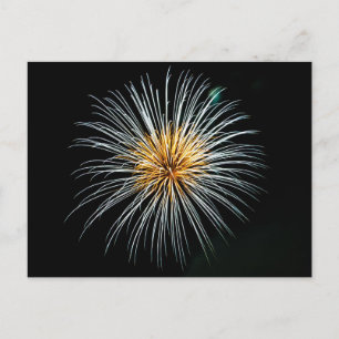 Goldenes Feuerwerk Postkarte