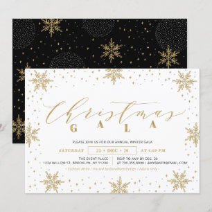 Goldenes Firmen-Weihnachtsgala, Weihnachtsfeier Einladung