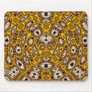 Goldenes florales Mandala-Boho-Muster Mousepad