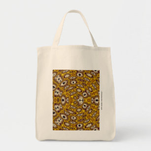 Goldenes florales Mandala-Boho-Muster Tragetasche