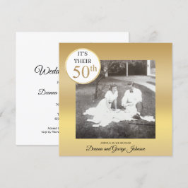 Goldenes Foto - Einladung zum 50. Hochzeitstag