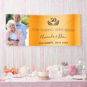 Goldenes Foto zum 50. Hochzeitstag Banner