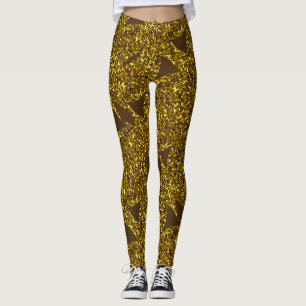 Goldenes funkelnd abstraktes Muster Leggings