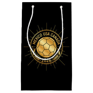 Goldenes Fußball-Emblem 2026 Mexiko USA Kanada Kleine Geschenktüte