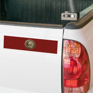 Goldenes geheiligtes östliches Drachenmedaillon Autoaufkleber