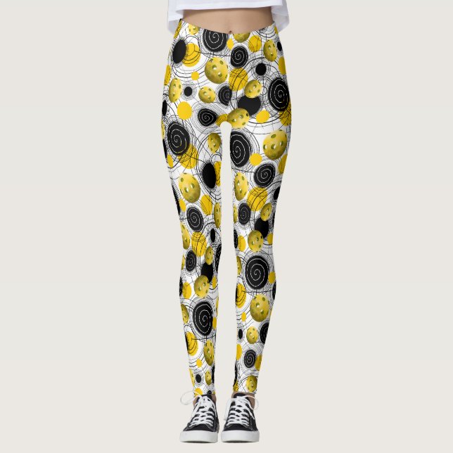 Goldenes gelbes Pickleballs - Leggings (Vorderseite)