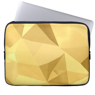 Goldenes geometrisches abstraktes Muster Laptopschutzhülle