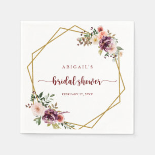 Goldenes geometrisches Brautparty Napkins Serviette