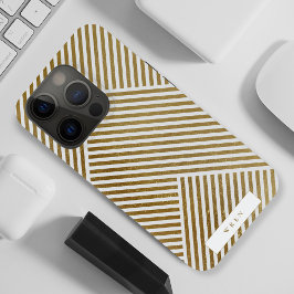 Goldenes geometrisches Muster Elegant Luxe Case-Mate iPhone Hülle