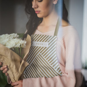 Goldenes geometrisches Muster Elegant Luxe Schürze