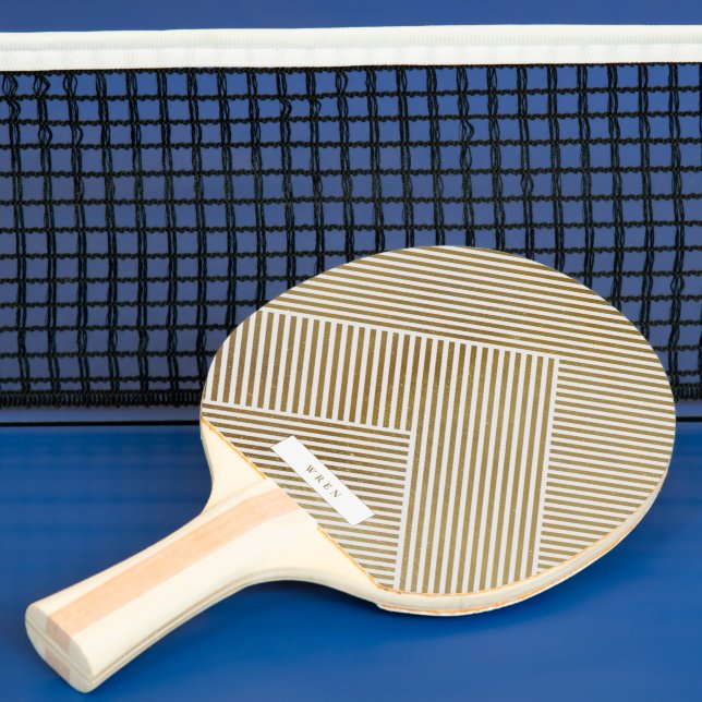Goldenes geometrisches Muster Elegant Luxe Tischtennis Schläger (InSitu)