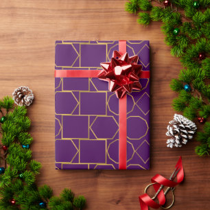 Goldenes geometrisches Muster Geschenkpapier