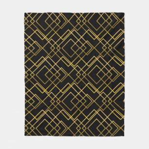 Goldenes geometrisches, nahtloses Rhombus-Muster. Fleecedecke