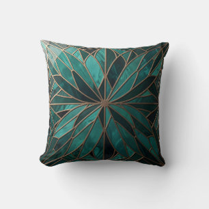 Goldenes geometrisches Sternenmuster Art Deco Luxu Kissen