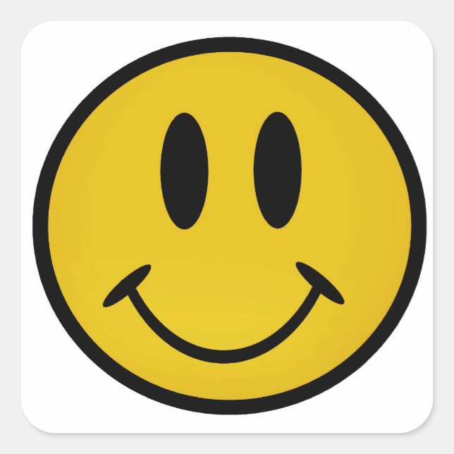 Goldenes Gesicht Quadratischer Aufkleber (Vorderseite)