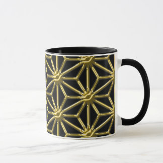Goldenes Gitter (japanisches Design) Tasse