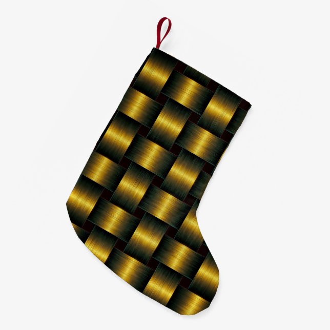Goldenes Gitter Kleiner Weihnachtsstrumpf (Vorderansicht (hängend))