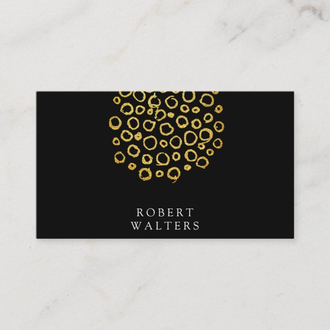 Goldenes Glitzer-Rundbogen-Muster Visitenkarte (Vorderseite)