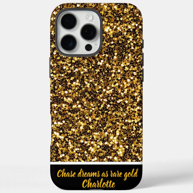 Goldenes Glitzern, das hell funkelt Case-Mate iPhone Hülle (Rückseite)