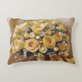 "Goldenes Glühen: Eine gefällige Rose Bouquet der  Dekokissen
