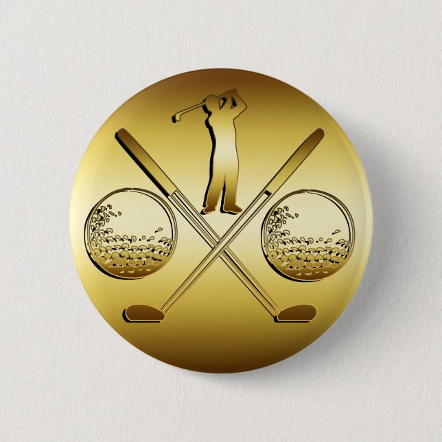 GOLDENES GOLF BUTTON (Vorderseite)