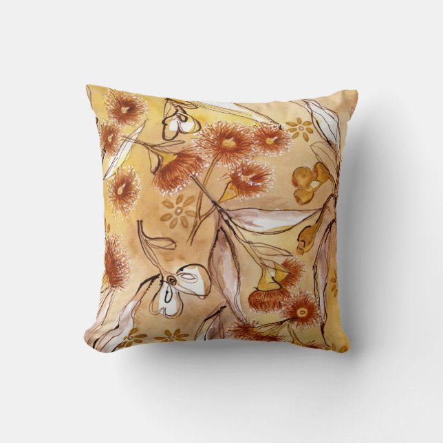 Goldenes Gummi-Kissen Kissen (Vorderseite)