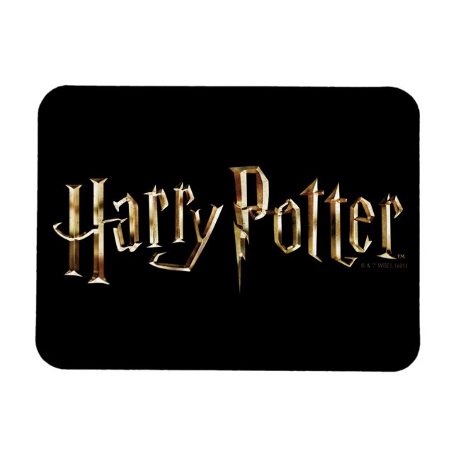 Goldenes Harry-Potter-Logo Magnet (Horizontal)