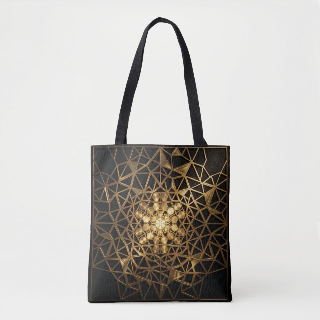 Goldenes Heiliges Geometrie-Leuchten (Vorderseite)