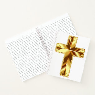 GOLDENES HEILIGES KREUZ NOTIZBUCH