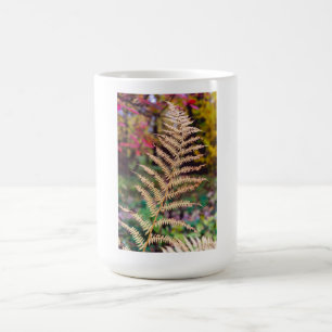 Goldenes Herbstfarnblatt-Exemplar Kaffeetasse