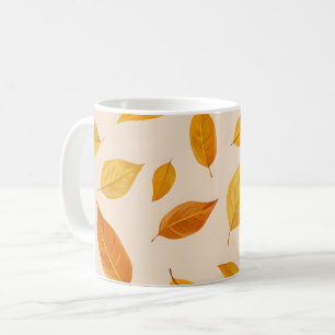 Goldenes Herbstglühen Elegante Herbstlaube Kaffeetasse