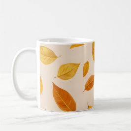 Goldenes Herbstglühen | Elegante Herbstlaube Kaffeetasse