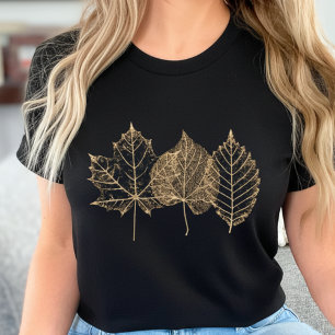 Goldenes Herbstlaub Herbstblatt Tri-Blend Shirt