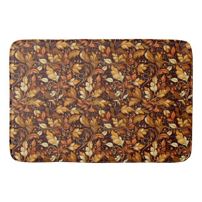 Goldenes Herbstmuster Badematte (Vorderseite)