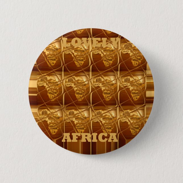 Goldenes Herz Afrikas Button (Vorderseite)