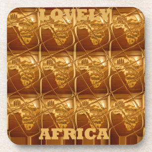 Goldenes Herz Afrikas Getränkeuntersetzer